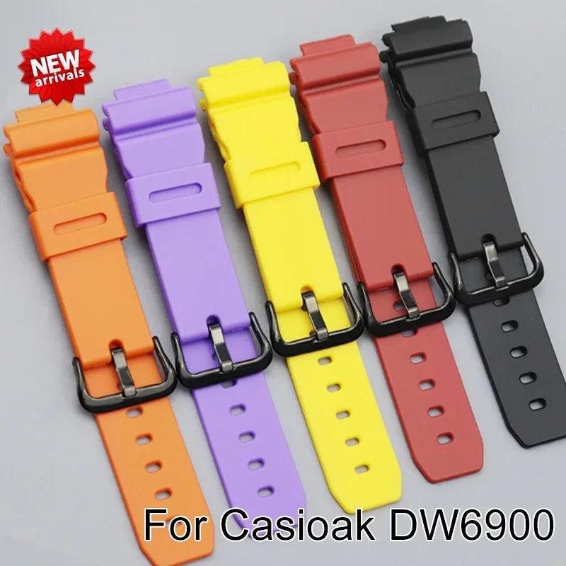 Silicone Watch Band for Casioak DW6900 Series GW-6900A G-6900B GLX-6900GB GLS-6900 Strap DIY Accessories Replacement Bracelet Qme