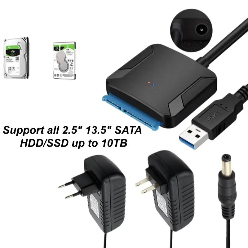 SATA USB 3 0 Adapter Cable 5 SSD HDD Hard Drive Disk Qme
