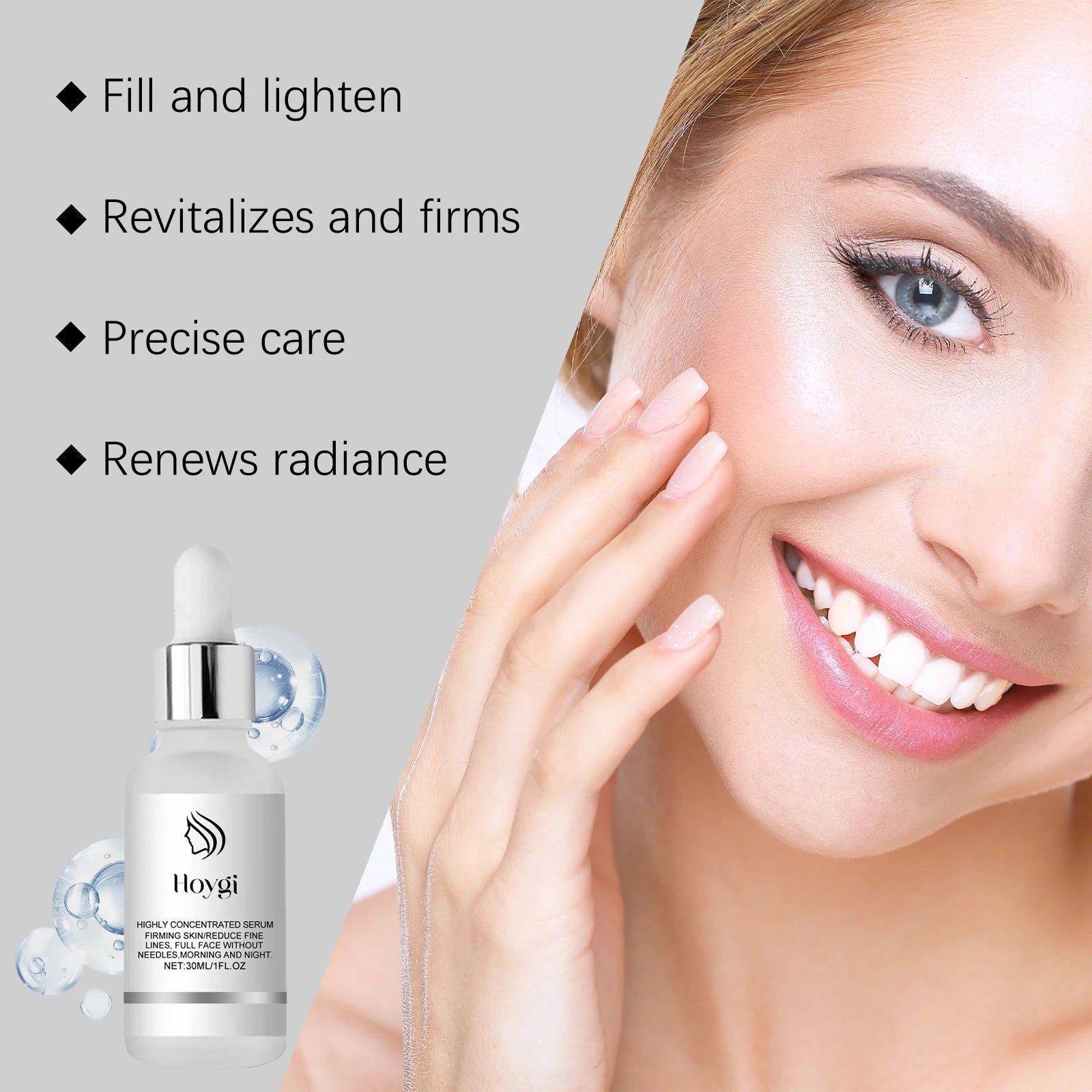Anti Aging Face Serum Firming Brightening for All Skin Types Smoothing Wrinkle Tightening Nourishing Facial Skin Care Serum Qme