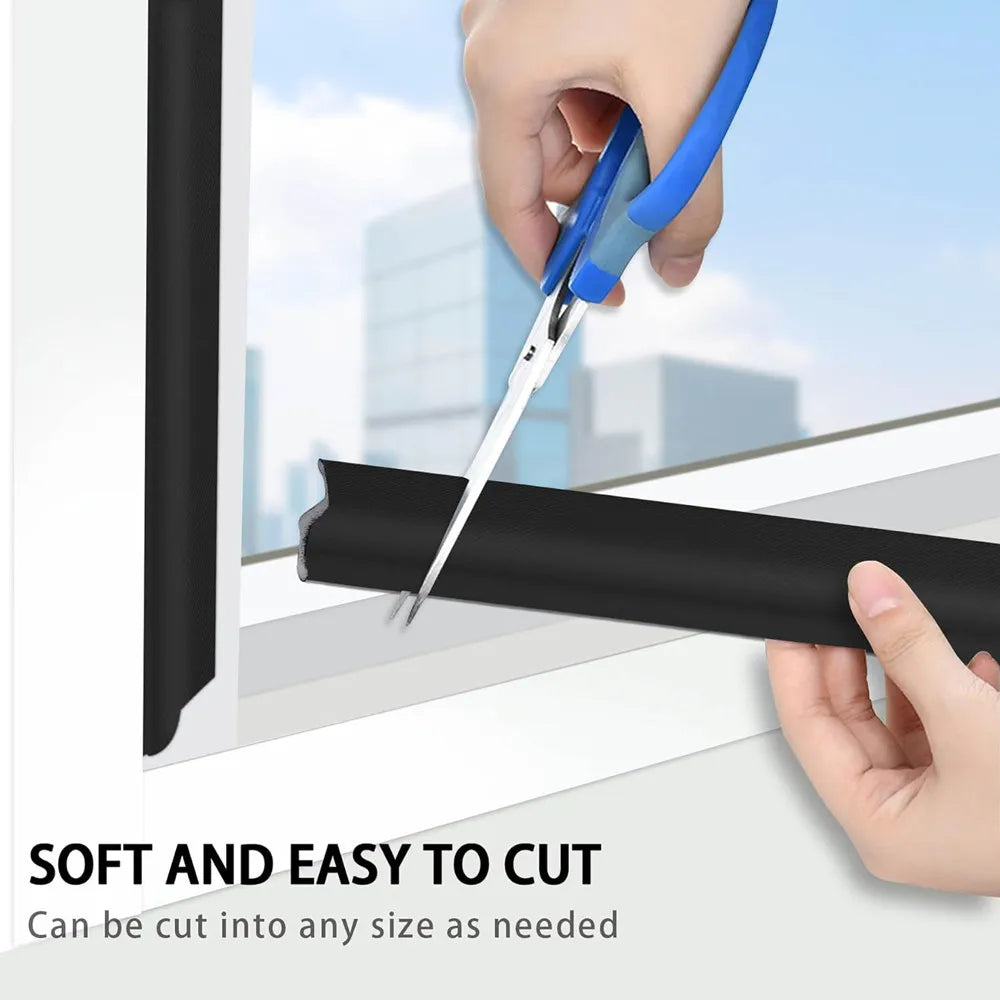 40M-6M Acustic Foam Window Seal Strip for Casement Window Seal Soundproof Foam S Weather Stripping Door Seal Gap Filler Tape Qme