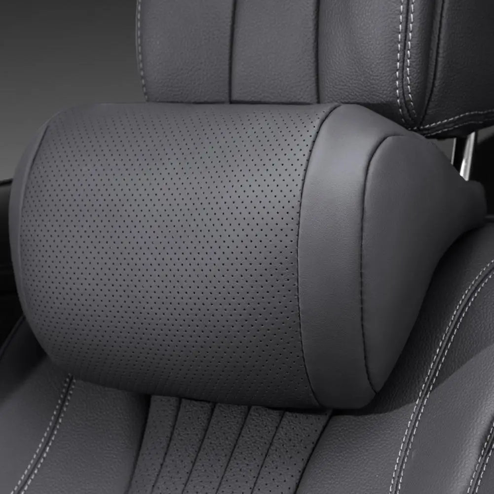 Car Seat Headrest Universal Travel Rest 3D Neck Pillow Protect Neck Soft Fluffy Comfortable Neck Rest Car Accessories Qme Black