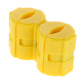 2pcs Gas Fuel Power Saver Universal Magnetic Fuel Saver Energy-Saving Emission Reduction Device with Tighten Band Qme YELLOW