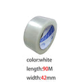Oversized Roll Sealing Box Tape High Viscosity Toughness Special Household Packaging Tape for Strong Adhesion And Protection Qme 90mX42mm-white