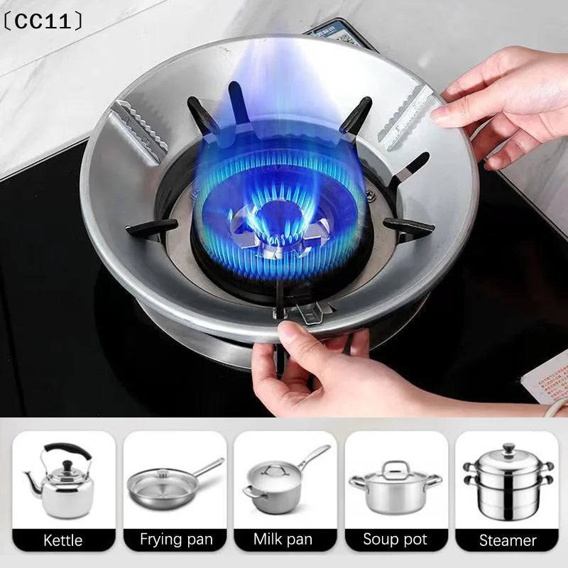 8-slot Eco Friendly Windproof Energy Saving Gas Stove Cover Gather Qme