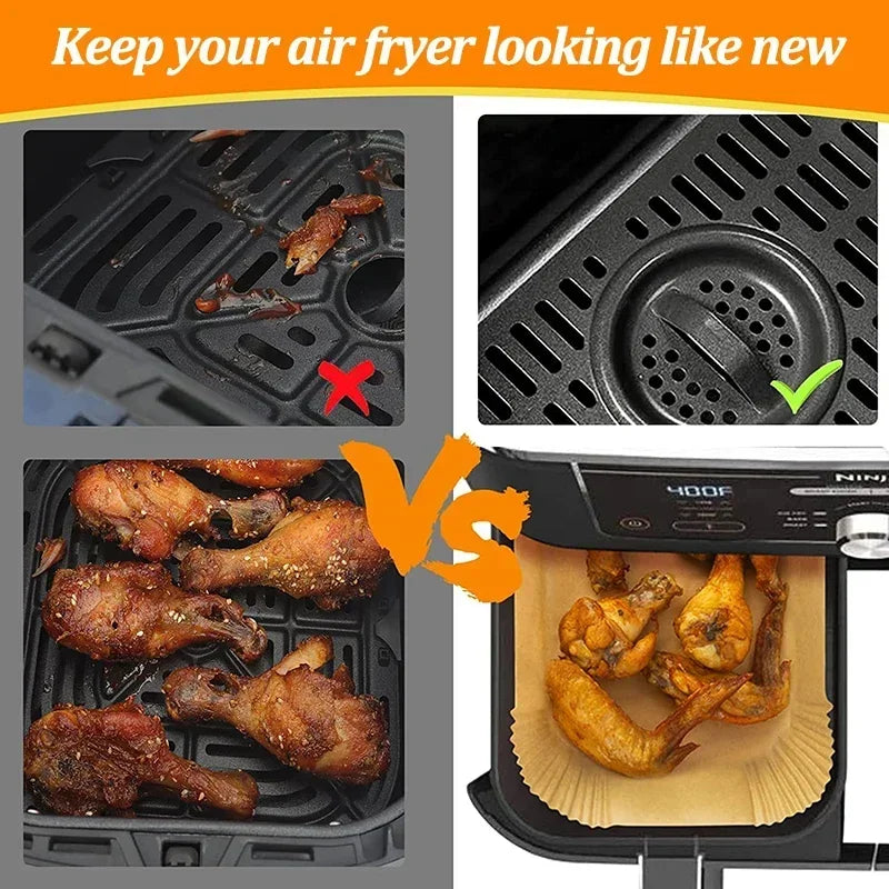 Disposable Oil-proof Waterproof Backing Paper Non-stick Airfryer Mat Qme