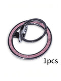 Ring-shaped Magnetic Phone Holder Zinc Alloy Double-ring Foldable Qme black