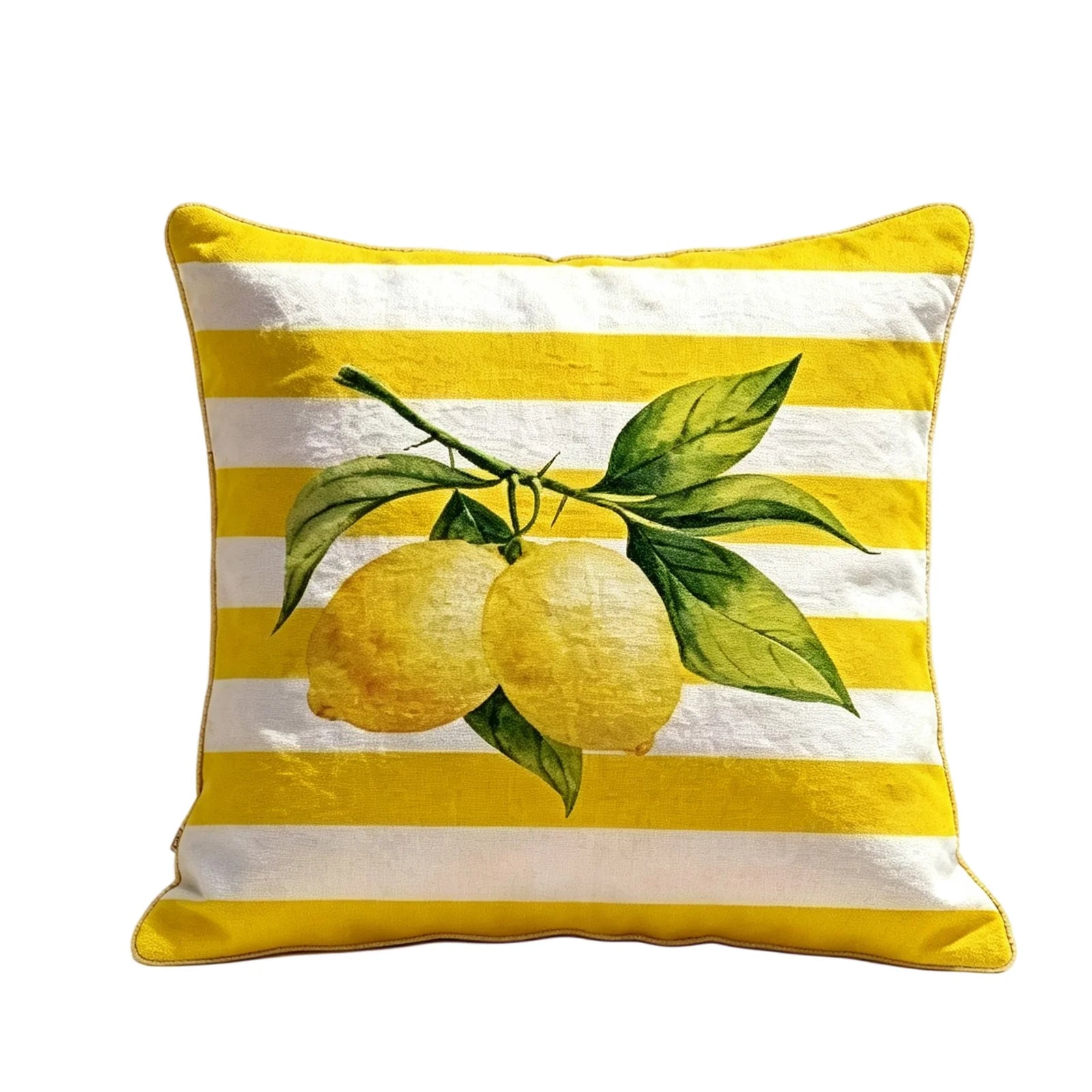 Sweet Lemon Single-Sided Printed Fabric Pillowcase for Couch Bed and Home Decoration Holiday Party Car Pillow Cover Qme B 60×60cm