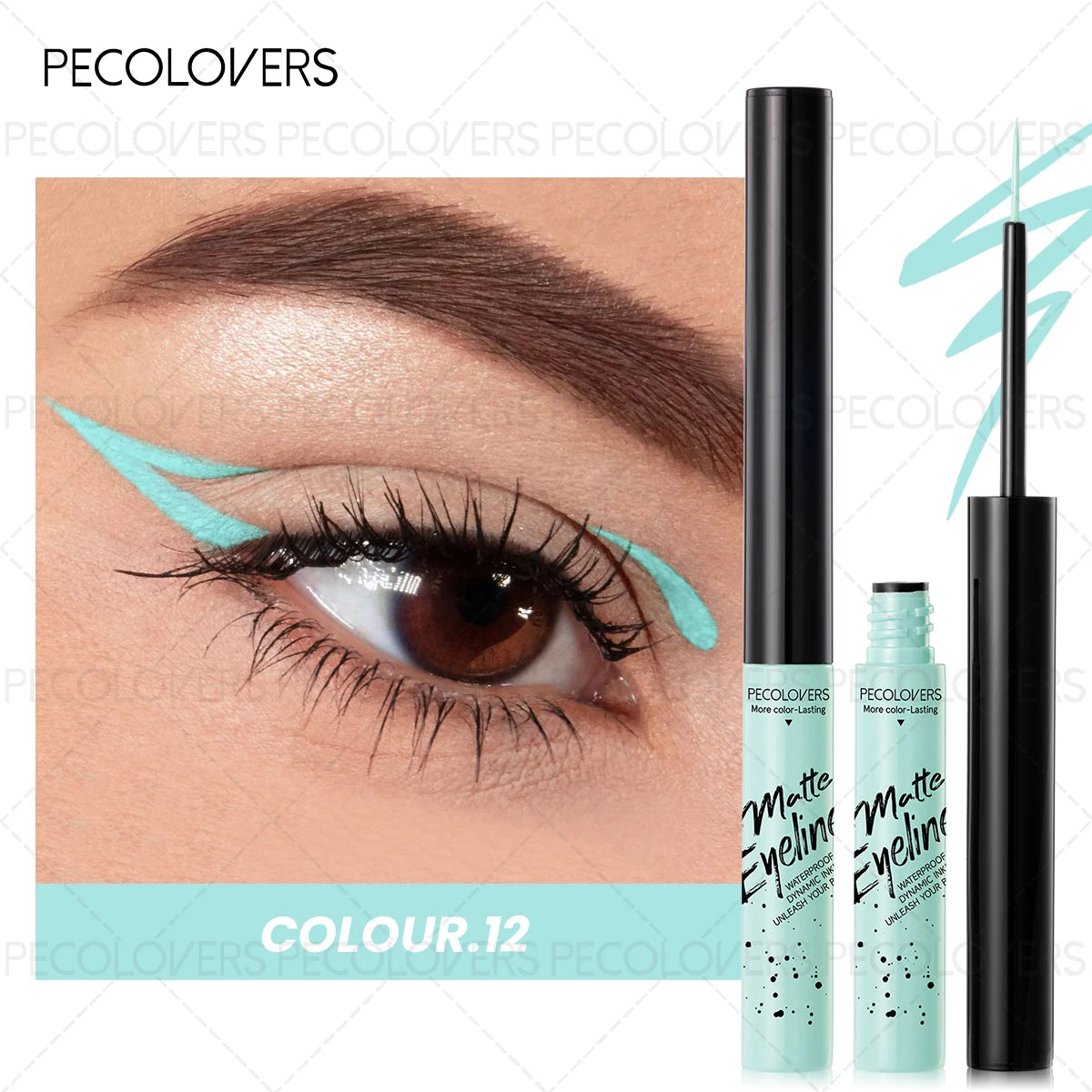 Multiple Colors Matte Liquid Eyeshadow Eye Liner Shiny Highlight Qme 12