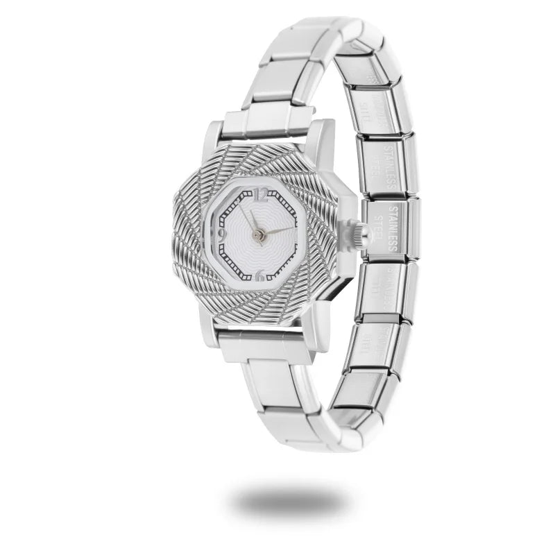 Wholesale Women's Mens DIY 9MM Width Italian Elastic Charm Stainless Alien Shape Watch Bracelet Bangle Party Friend Jewelry Gift Qme Style 30