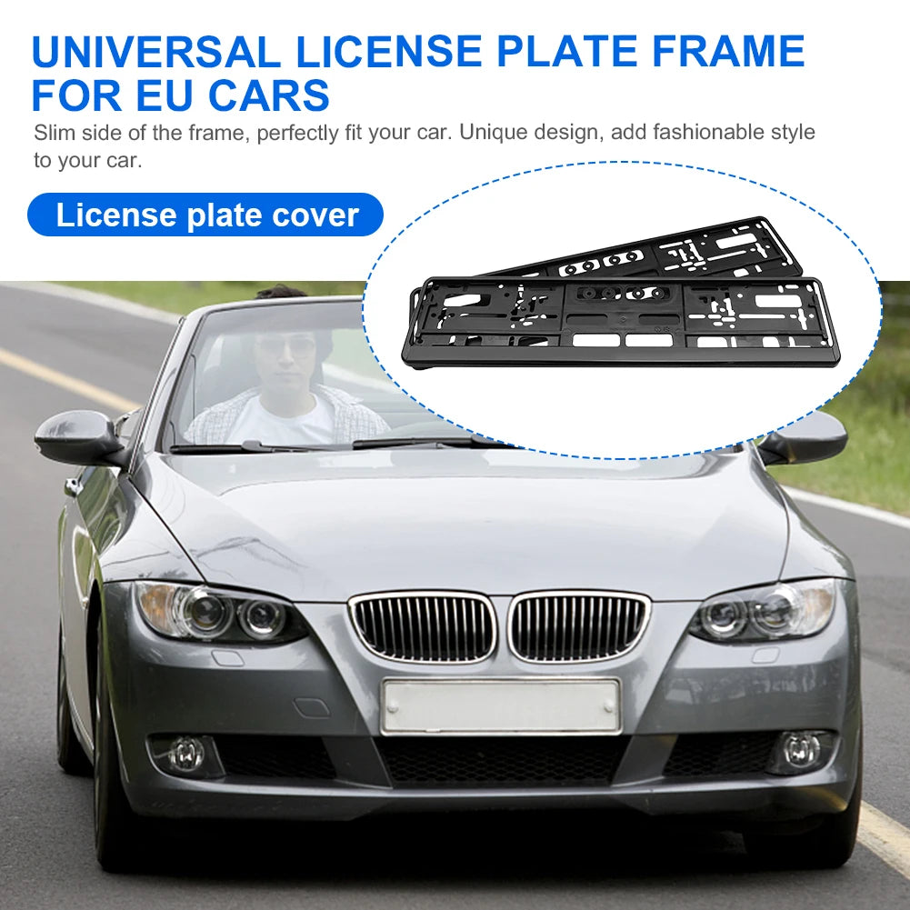 2Pcs Car Licence Plate Bracket Anti-corrosion Licence Plate Holder EU Standard License Plate Holder Mount Qme