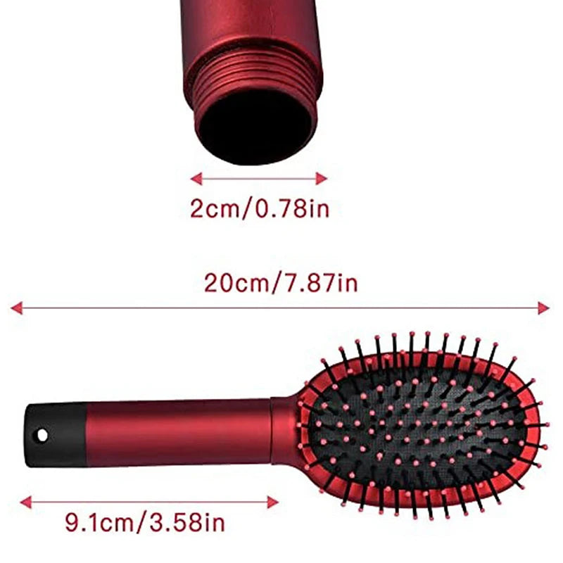 Comb Hair Brush Hidden Compartment Removable Lid Discreet Storage Qme