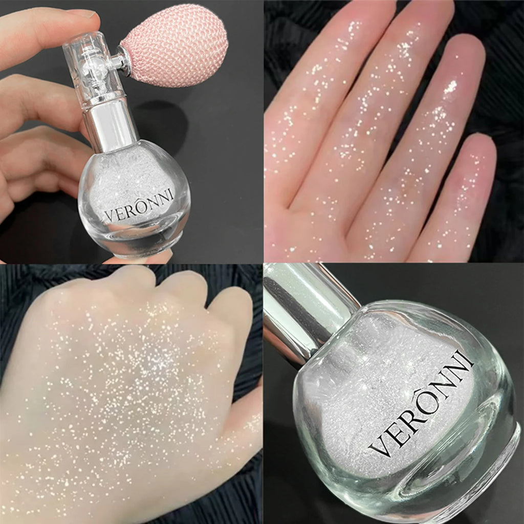 Glitter High Gloss Spray Shiny Glitter Spray for Hair and Face Universal Body Makeup Compatible for All Types of Skins and Tones Qme