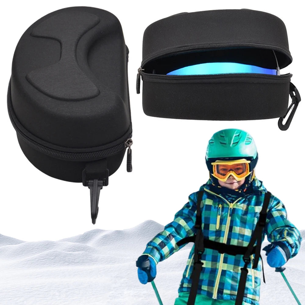 Eyeglasses Storage Box Glasses Case EVA Skiing Eyewear Case Ski Goggles Box Shockproof Sunglasses Bag Travel Hard Zipper Box Qme
