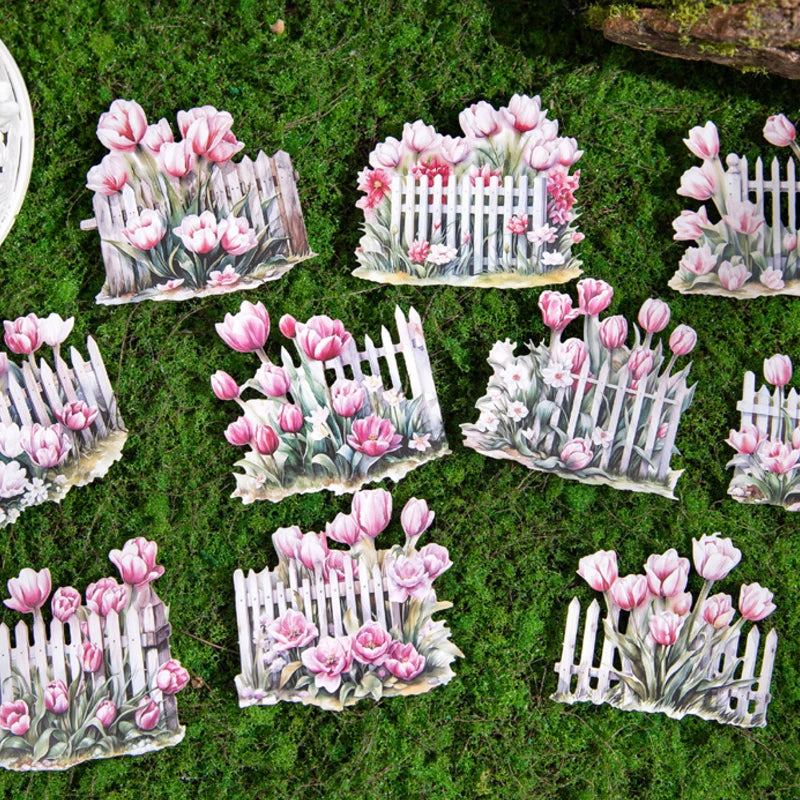 Sticker Pack 10sheets/bag Manor Hedge Flower Landscaping Stickers Scrapbooking DIY & Handbook Phone Case Notebook Decoration Qme