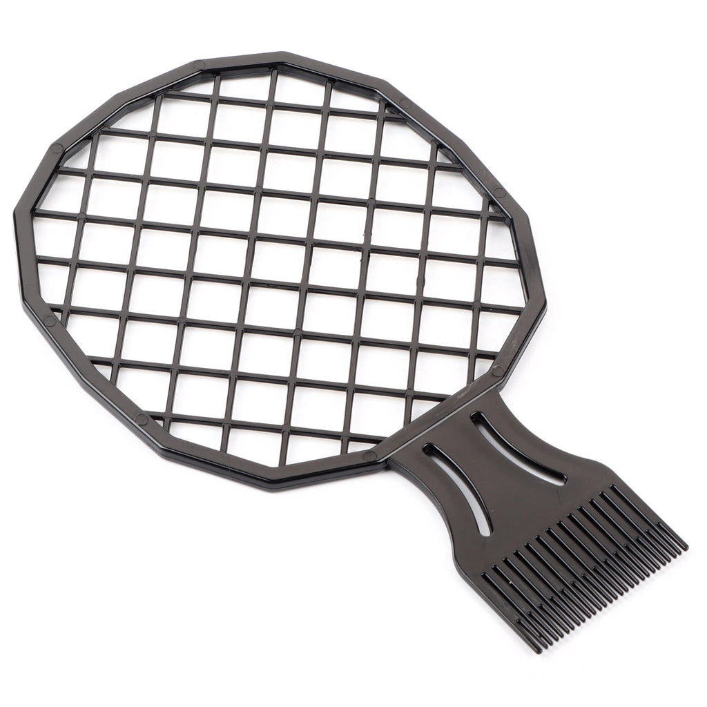 Afro Comb Curly Hair Comb Dreadlocks Comb Men Afro Curly Hair Comb Dreadlocks Tin Foil Hot Perm Comb Hairdressing Tool Perm Comb Qme black