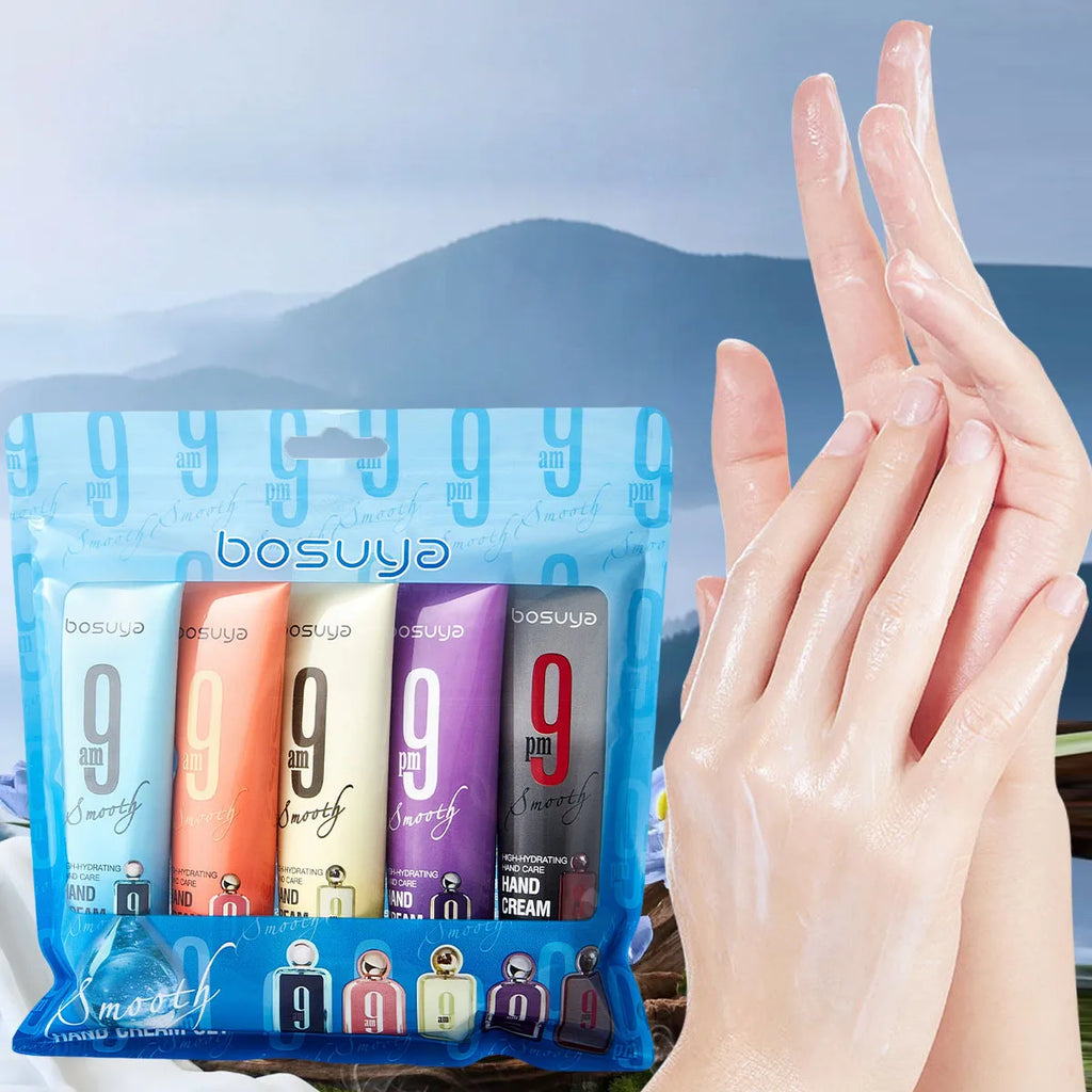 Moisturizing Fragrance Hand Cream Refreshing Non Greasy Replenishing Qme 5PCS