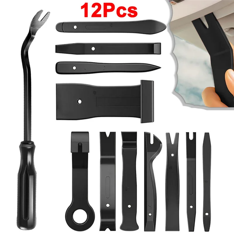 A02F-Auto Trim Removal Tool Kit For Car Audio Dash Panel Window Molding Fastener Remover Tool Kit Qme