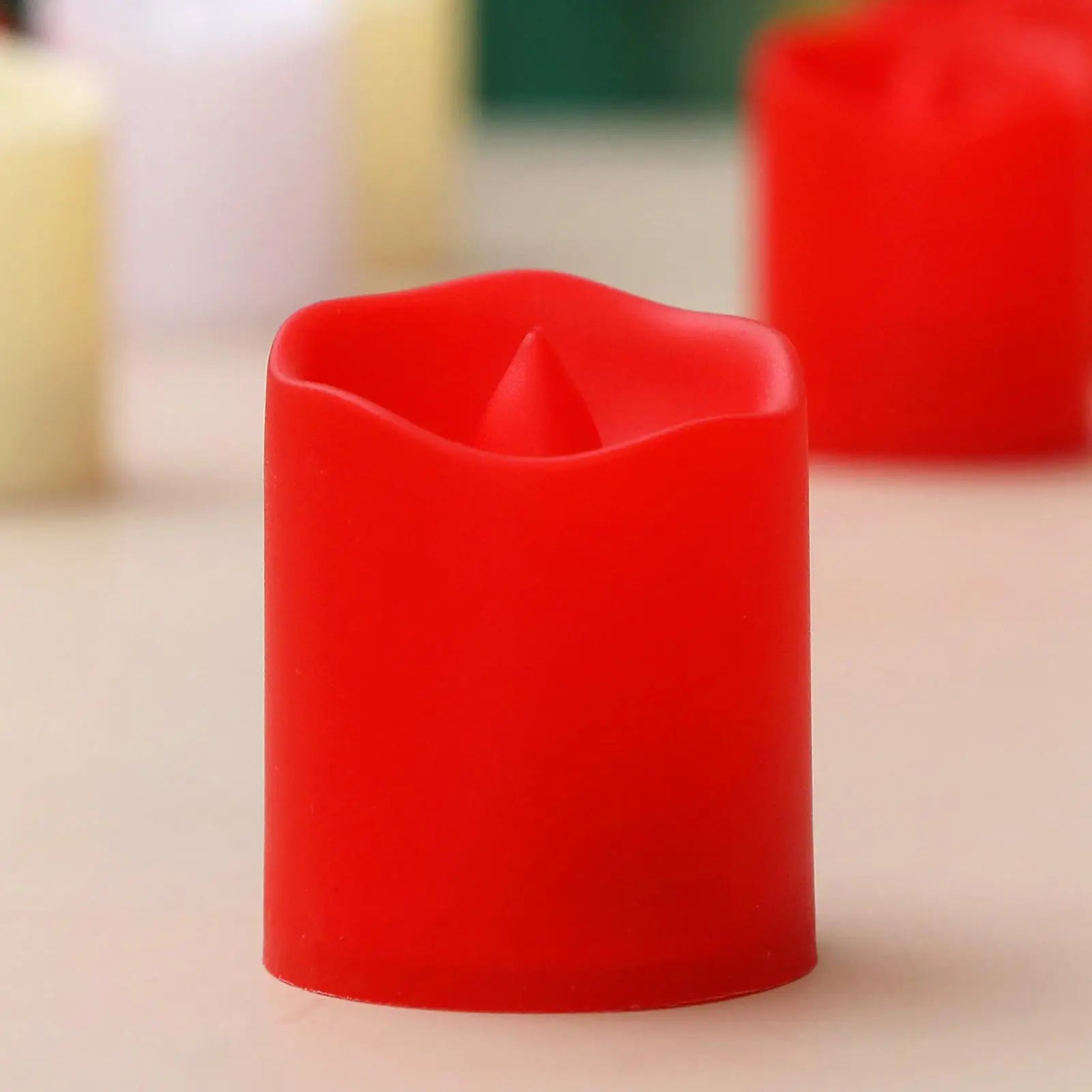 1pc LED Candles Battery Operated Warm Tea Lights LED Flameless Candles Electric Tealight For Home Decor Christmas Birthday Party Qme