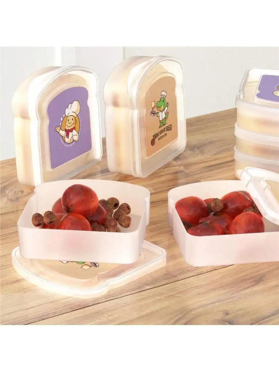 Portable Toaster Sandwich Box Transparent Tape Bread Dessert Food Qme