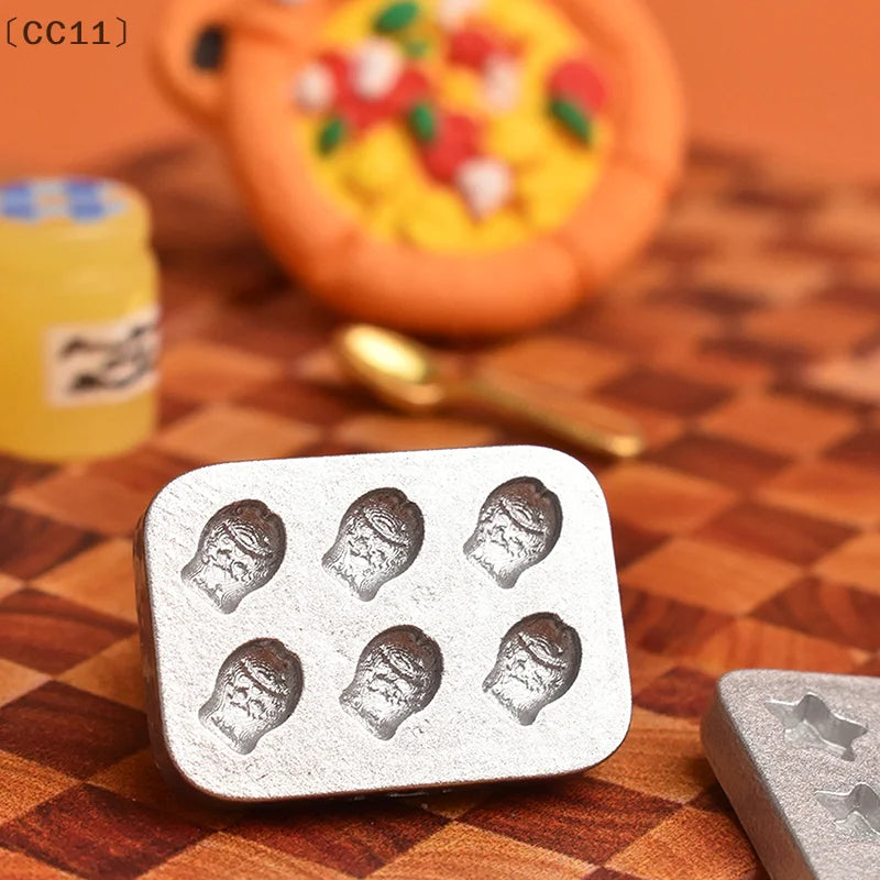 CC1110pcs Doll House Miniature Mini Cake Baking Mold Kitchen Scene Qme
