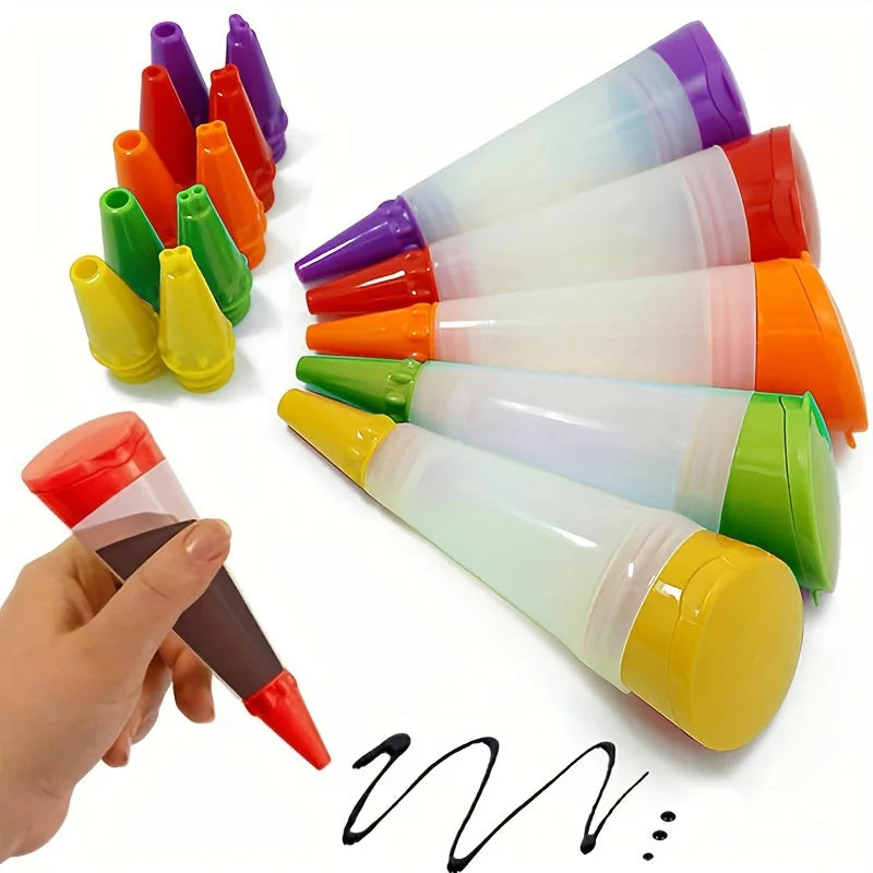 Cake Decoration Pen, Silicone Food Writing Detachable DIY Cake Sugar Coating Pen Chocolate Cake Qme