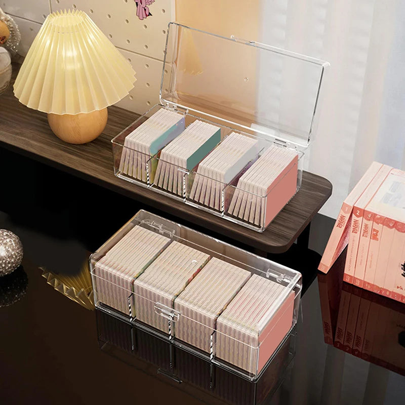 Card Case Protector Container Kpop Photocard Storage Box Transparent Qme