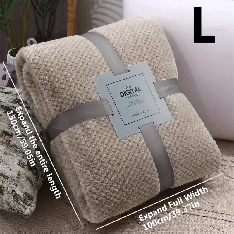 1 solid color flannel blanket, coral fleece sofa cover blanket, air conditioning blanket, nap blanket Qme