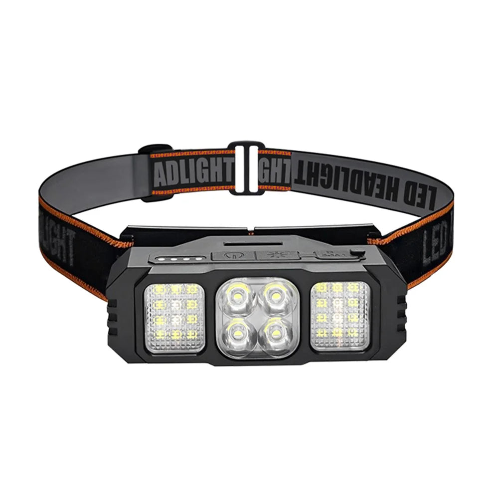 LED Headlamp Rechargeable Flashlight Waterproof Head Lamp for Outdoor Hunting Hiking Camping Gear Qme Headlamp