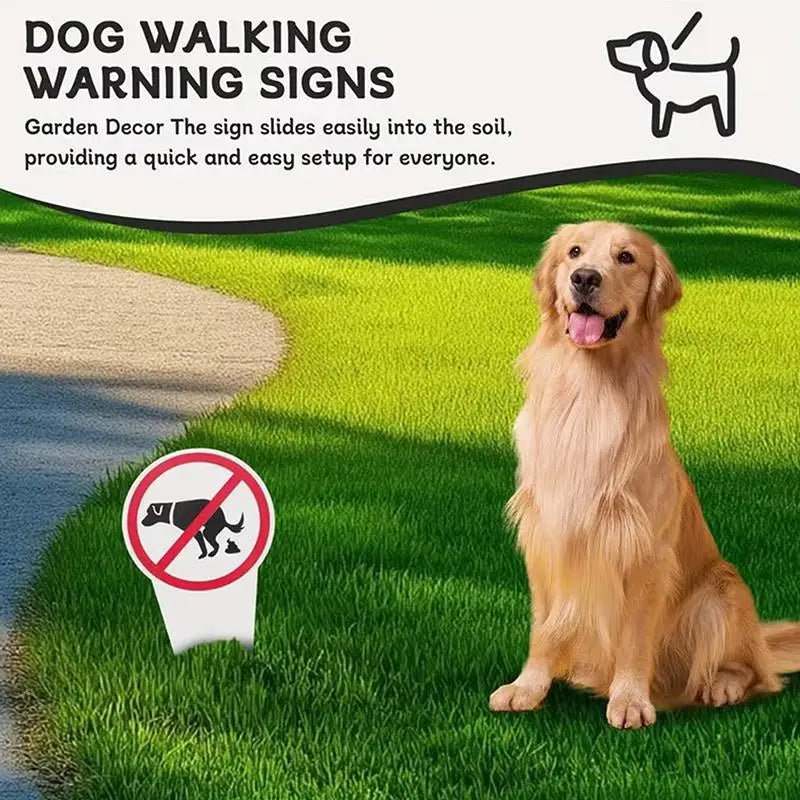 Outdoor Waterproof Warning Pet Owners Prevent Pollution No Dog Poop Qme