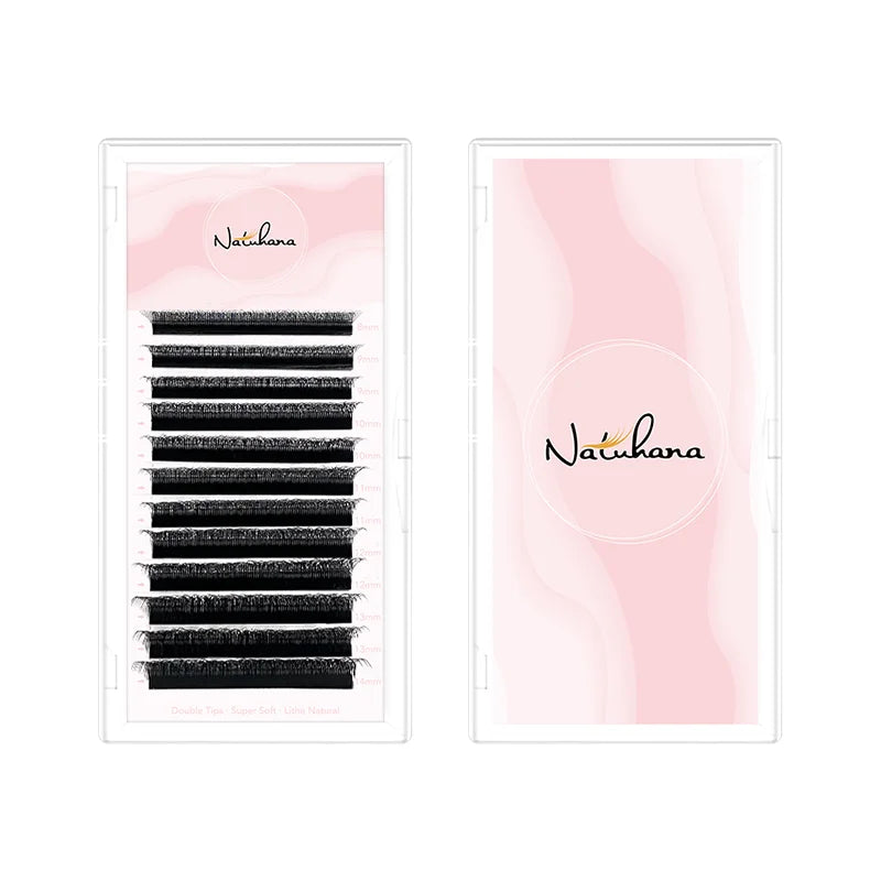 NATUHANA 3D W Shape Lashes Premade Volume Fan Lash Extensions Natural Qme