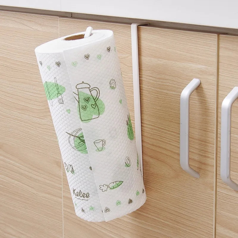 Wall Mounted Kitchen Tissue Rack Metal Non Perforated Roll Paper Qme