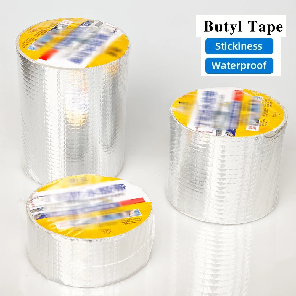 20cm Leak Repair Butyl Tape Waterproof Sealing Tape for Roof Flashing, Patching and Gutter, Boat, Duct, RV, Awning Qme