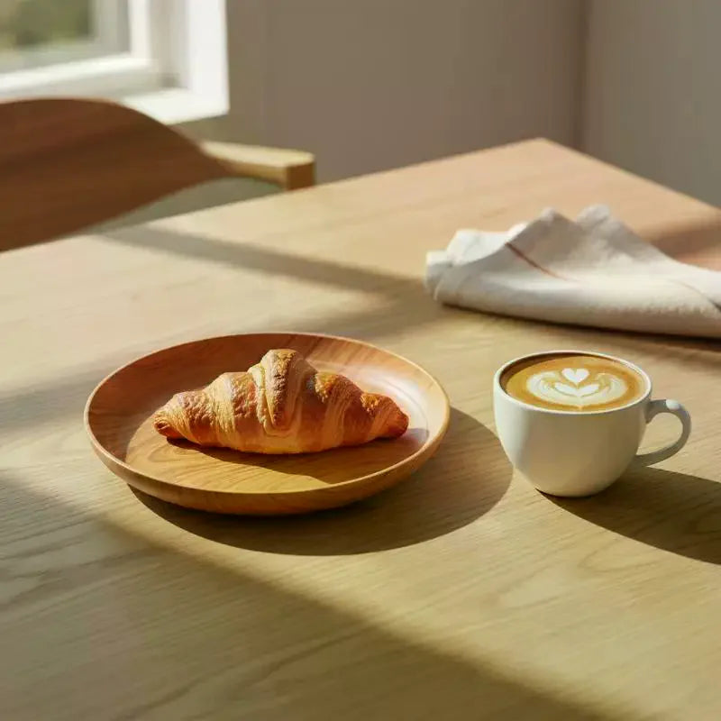 Japanese Style Tea Tray PP Plastic Wood Grain Serving Tray For Home Hotel Restaurant Multipurpose Cup Plate Wooden Spoon Qme