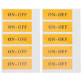 10Pcs Switch Power Label Stickers on Off Symbols Self Adhesive Light Switch Decals Appliance Office Equipment Identification Qme Default Title