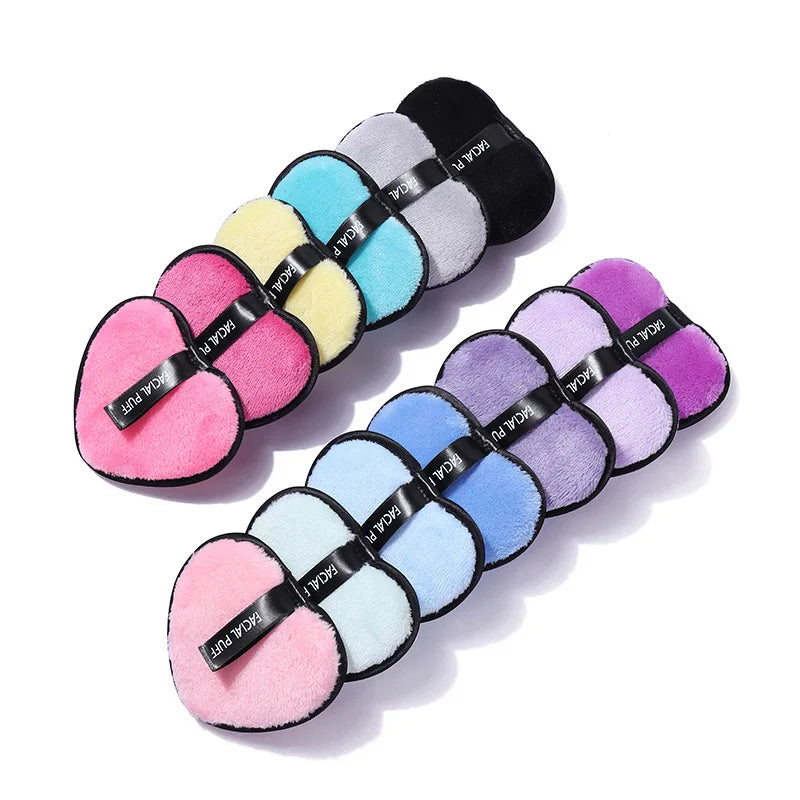 Heart-shaped Makeup Remover Pad Cleaning Tool Face Washing Travel Qme