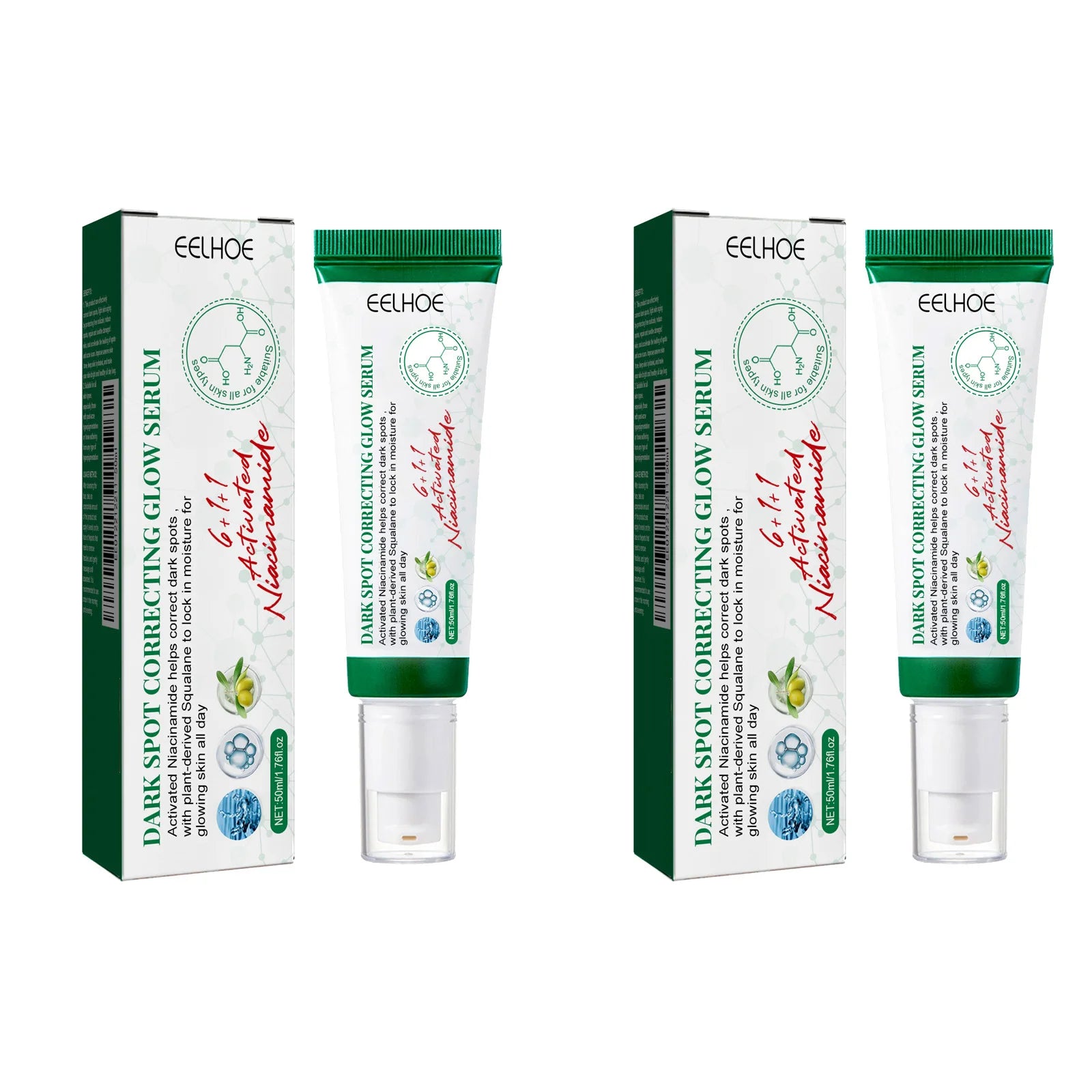 Nicotinamide Dark Spot Corrector Facial Serum Fade Melanin Acne Freckles Removal Brightening Improve Dull Face Care Essence Qme 2Pcs
