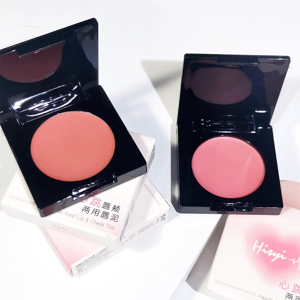 2-in-1 Lip Blush Mud Palette 6 Matte Shades Bold Red Brown Tones Qme