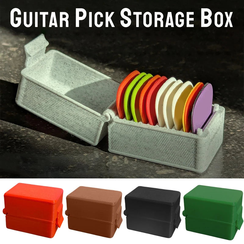 Lid Dustproof 10 Compartments Perfect Guitar Enthusiasts Pick Holder Qme