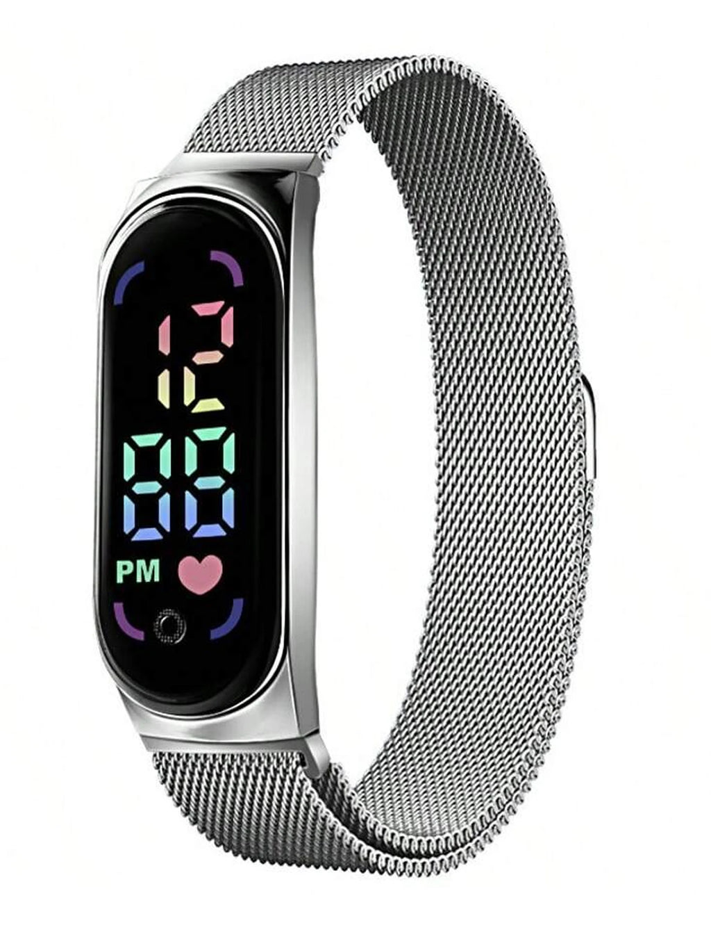 New Student Electronic Watch Candy colored Bracelet Magnet Buckle Love colored Digital Children's Watch Qme