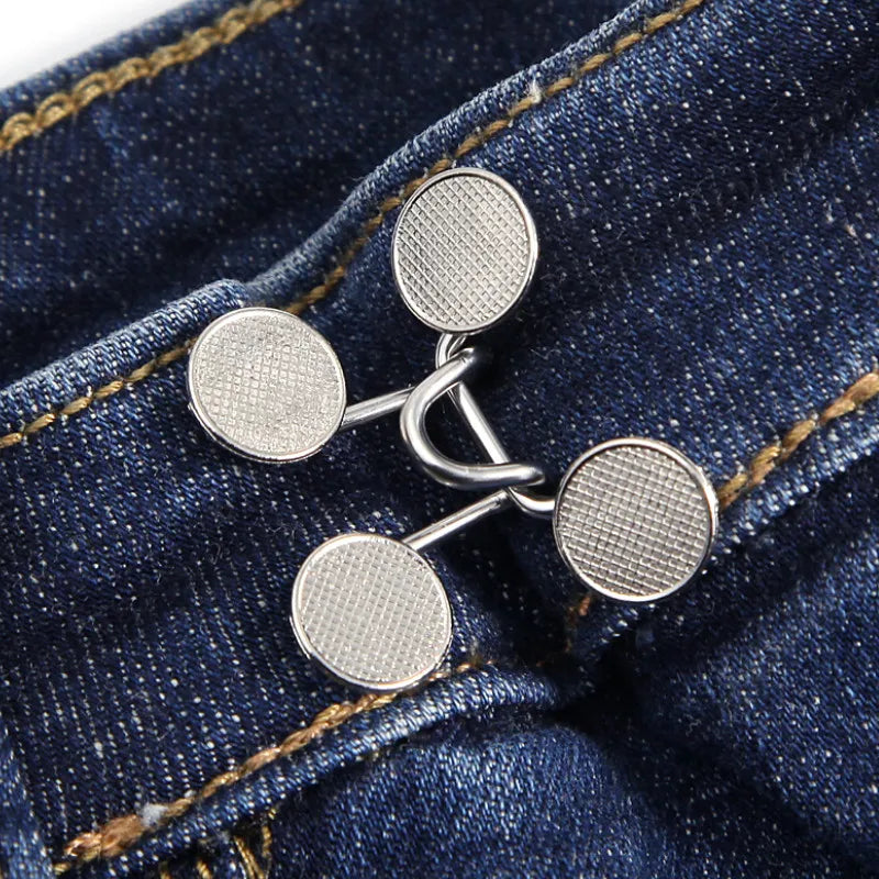 Women Skirt Pants Jeans Adjustable Waist Clip Metal Pins Clothing Qme