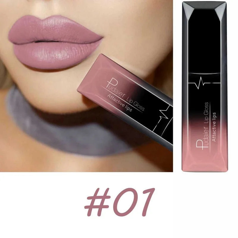 Matte Liquid Lipstick 17 Colors Long Lasting Lip Gloss Velvet Cream Qme 01
