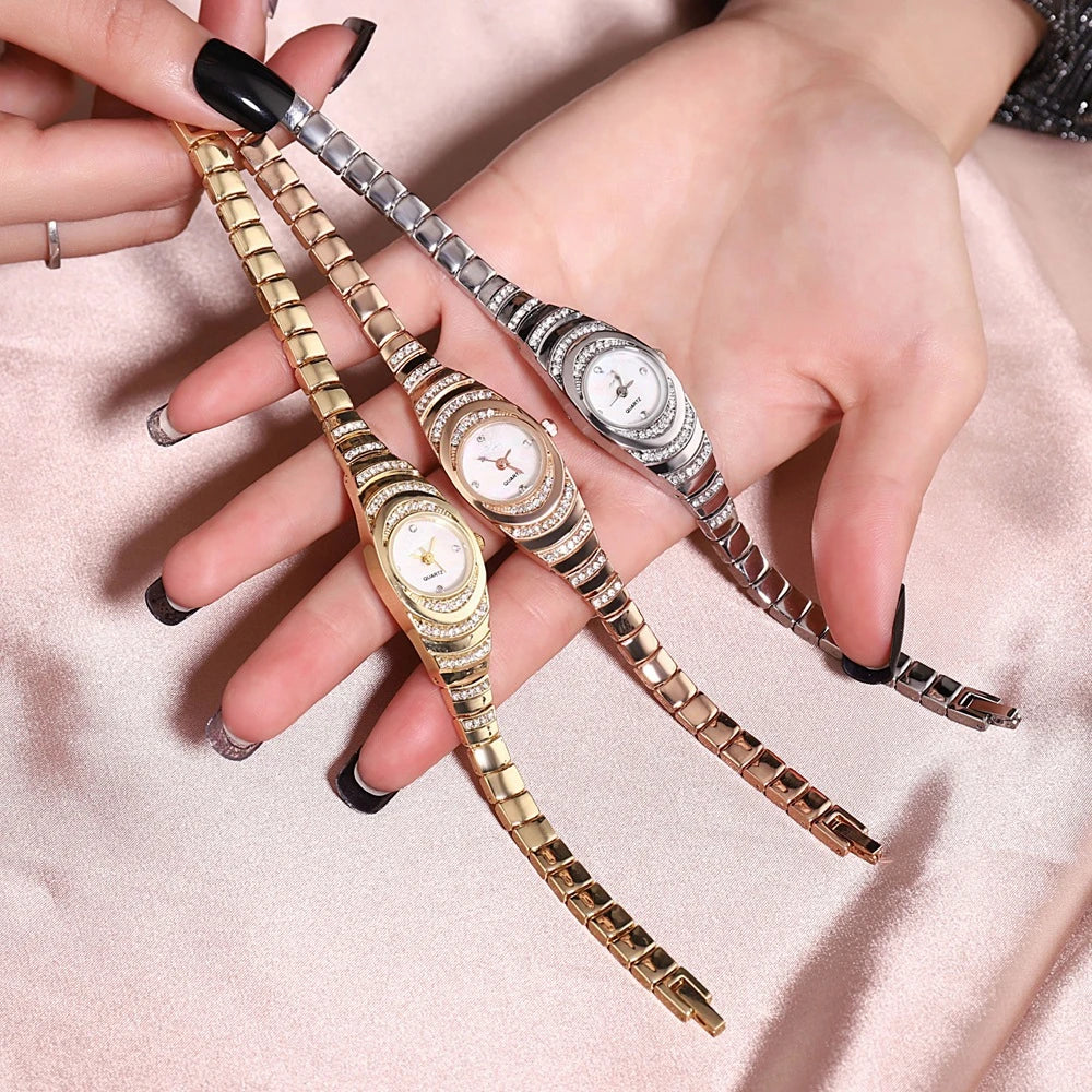 Women Watch Luxury Fashion Women's Watch Brand Ladies Quartz Wristwatch Classic Silver Simple Femme Steel Band relogio feminino Qme
