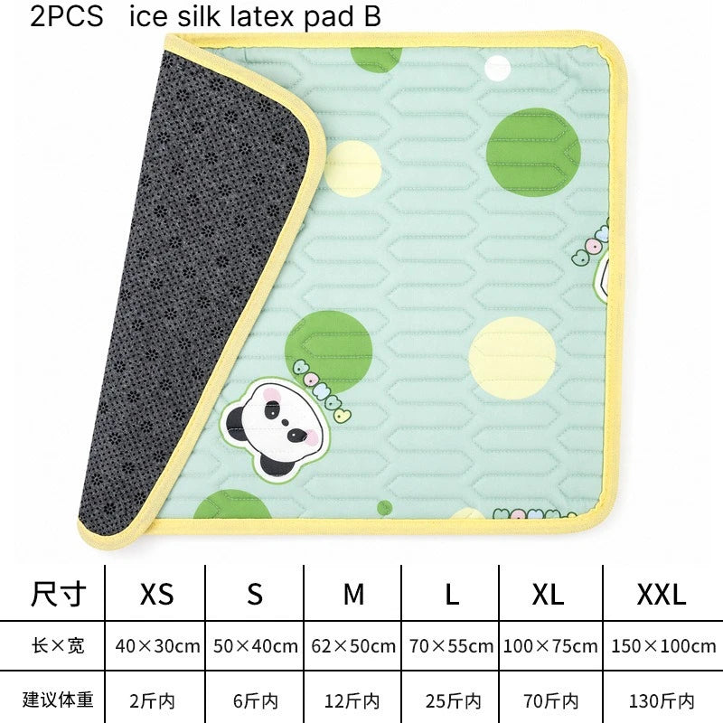 A Cooling Mat Summer Pet Cold Bed Extra Large For Small Big Dogs Pet Accessories Cat Durable Blanket Sofa Cat Ice Pad Blanket Qme ice silk latex padB M