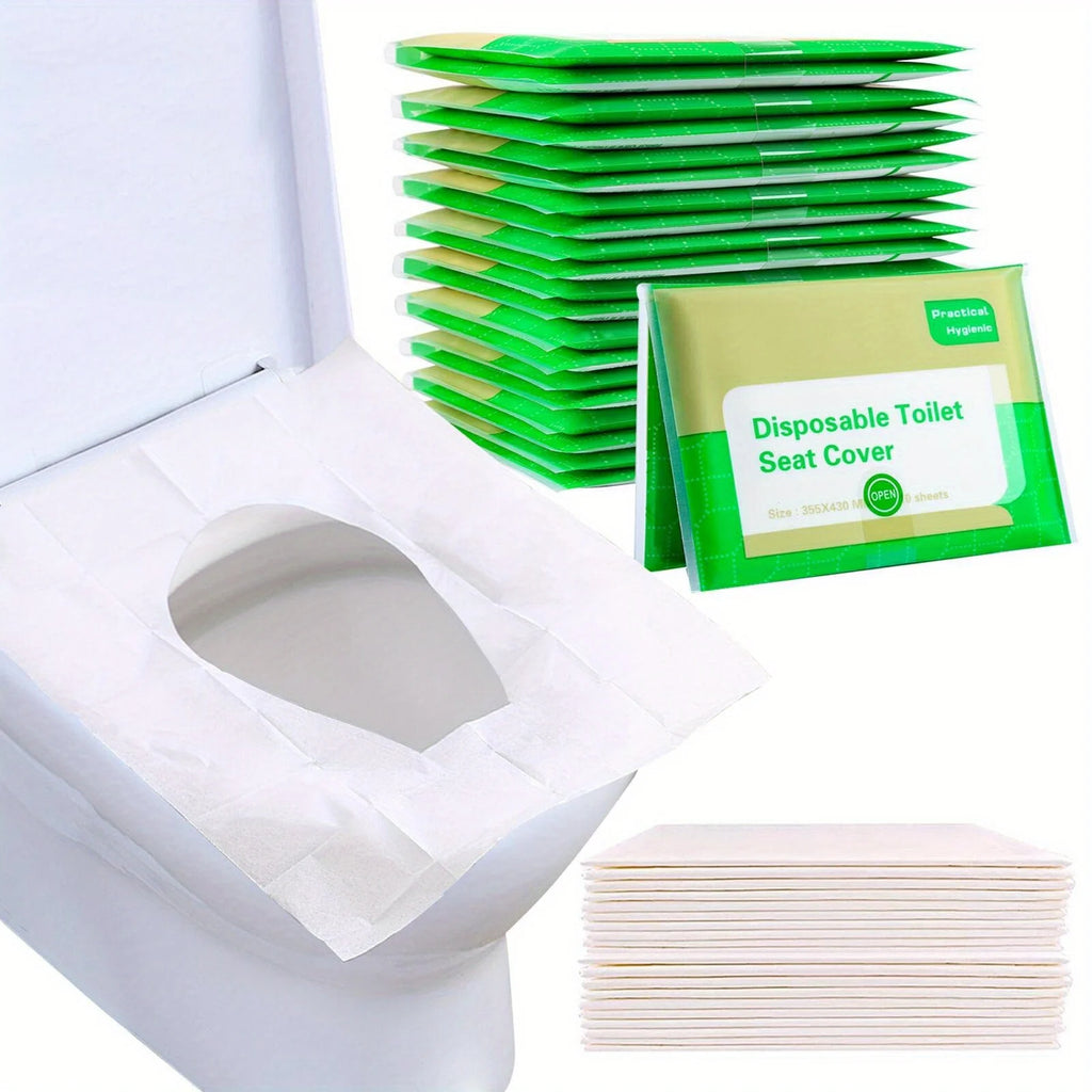 10pcs/pack Disposable Toilet Seat Covers, Soft Non-Woven Fabric, Flushable Bathroom Accessories for Airplane, Road Trips Qme