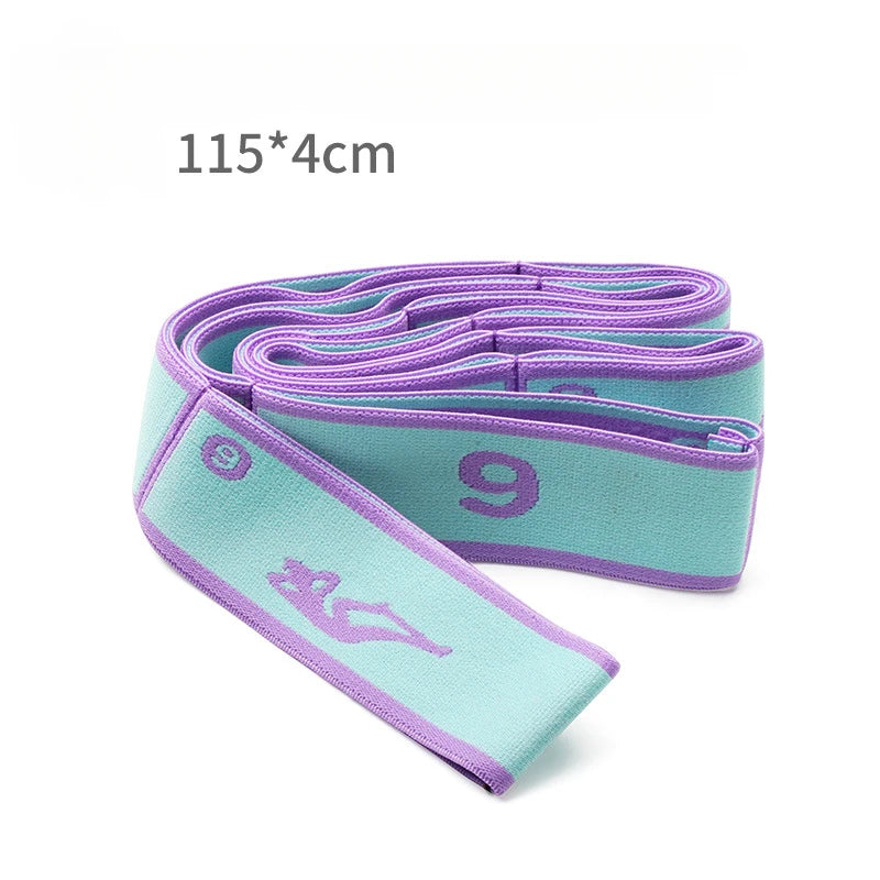 Yoga Stretch Strap, Sports Exercise Resistance Bands For Dance, Gymnastics, Workout, Pilates Stretch Belt For Physical Therapy Qme Blue Purple S