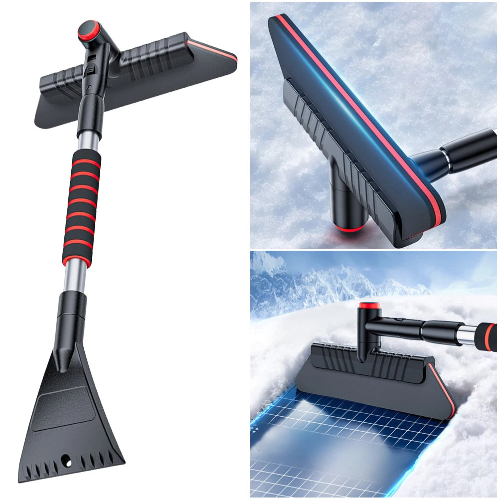 2 In 1 Car Snow Shovel Multifunctional Windshield Snow Remover Front Windshield Ice Scraping Defrost Broom Auto Cleaner Tool Qme