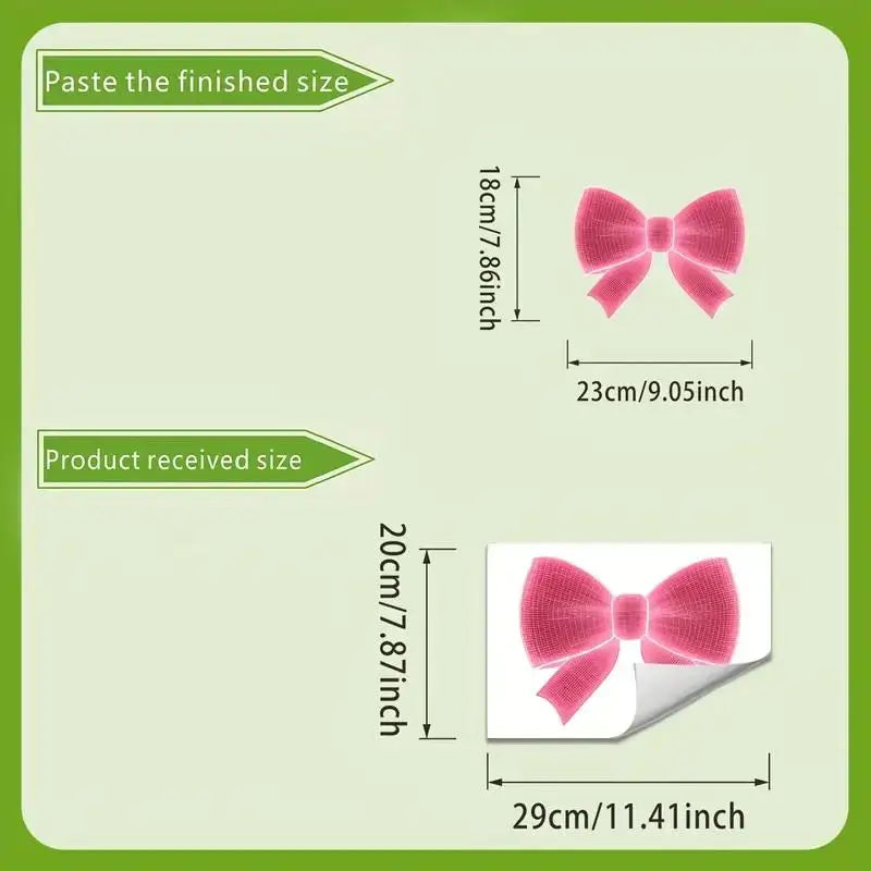 Glow-in-the-Dark Toilet Decoration Decals Luminous Toilet Seat Cover Sticker Pink Bowknot Design PVC Toilet Lid Wall Decoration Qme