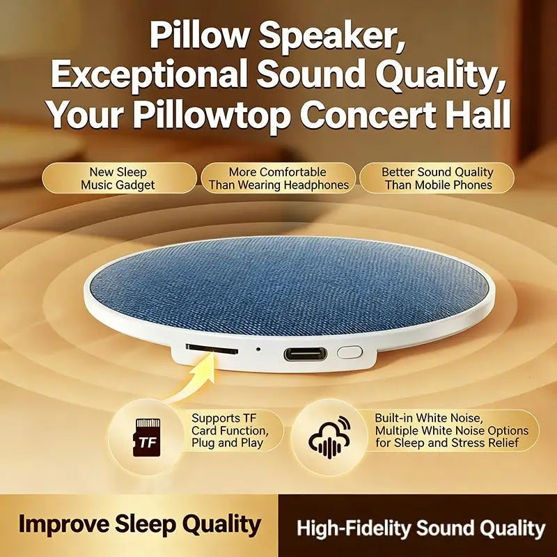 Bedroom Pillow Speaker Bluetooth 5 4 Under Sound Machine White Noise Qme Default Title