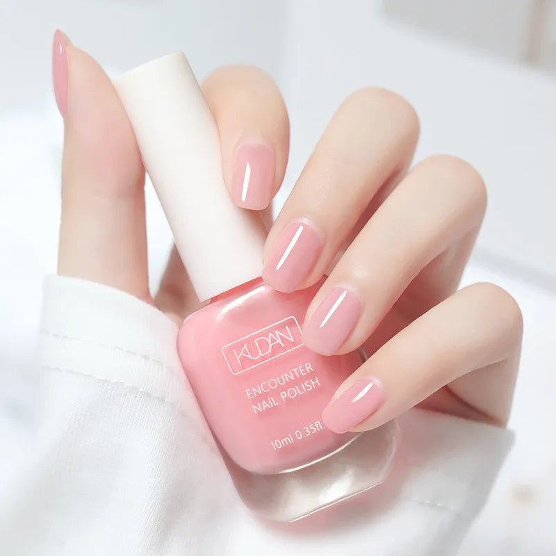 10ml Water-based Nail Polish Long Lasting Tearable Quick Dry No Bake Semi-permanent Varnish DIY Fashion Manicure 40 Color Qme