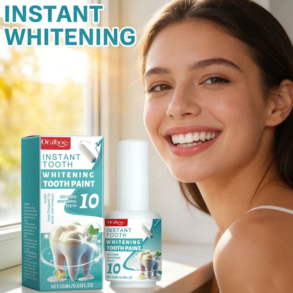 Teeth White Paint Remove Plaque Stain Anti Pigmentation Oral Cleaning Fresh Breath Long-Lasting Brighten Tooth Care Enamel Paint Qme